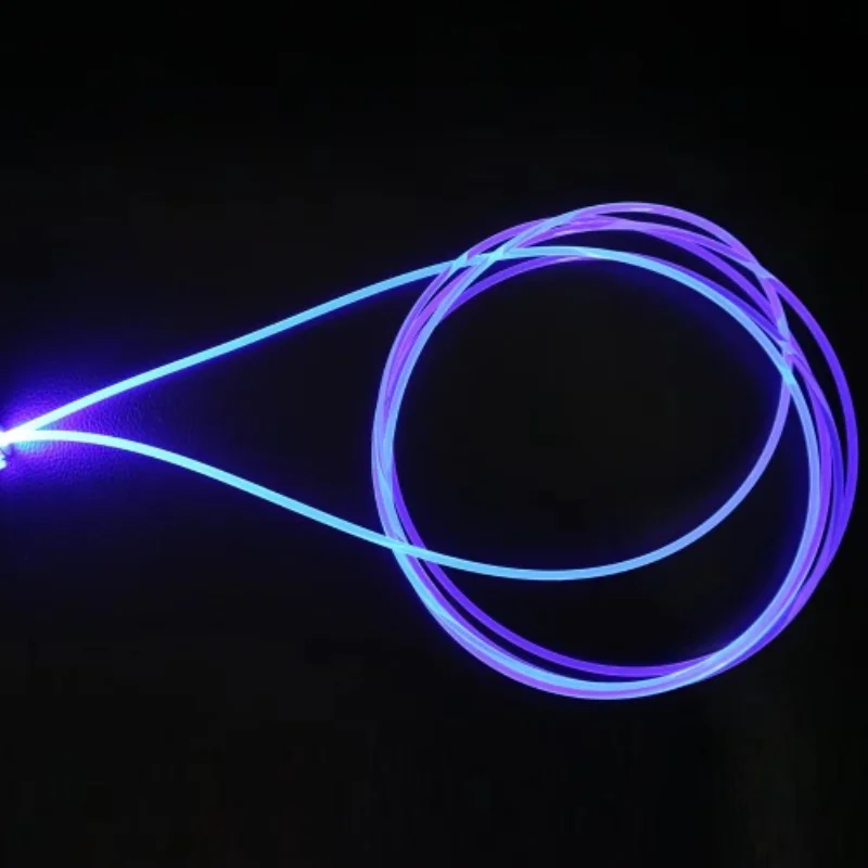 Factory low price 5mm Plastic soft flexible solid core side glow optic fiber light decoration