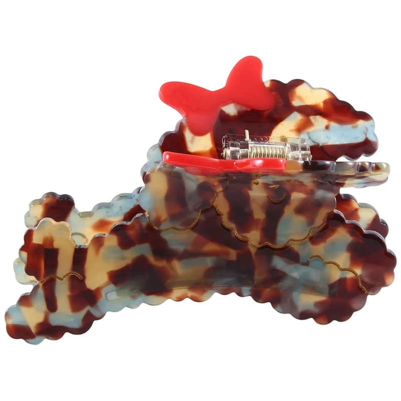 

Hair Claw Styling Tool Barrette Hairpin Accessories Style For Women Girls Blue & Dark Coffee