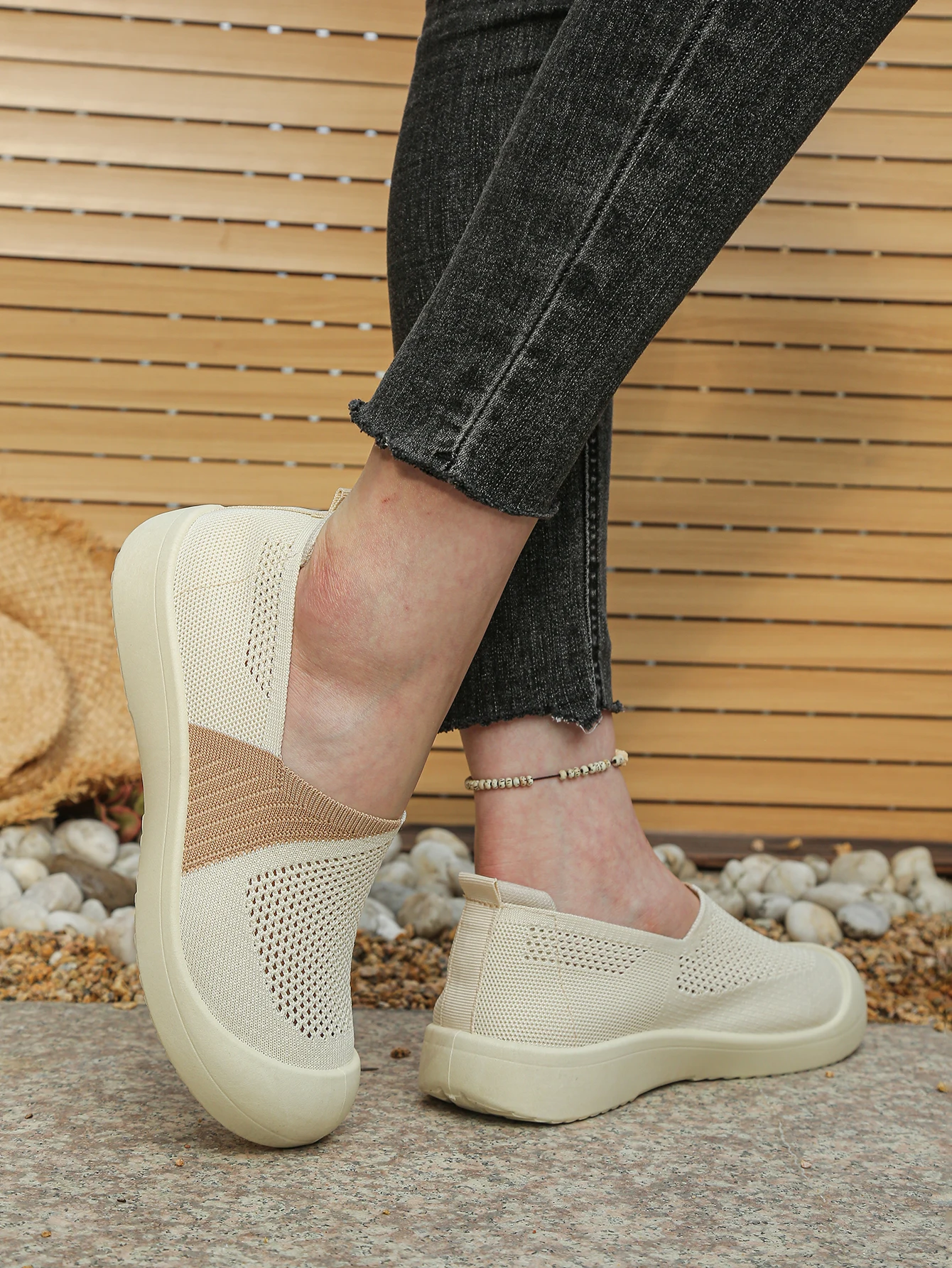 Spring 2026 Women's Casual Flat Shoes Knitted Upgraded Version Comfortable Loafers Fashionable Ladies' Footwear Free Shipping