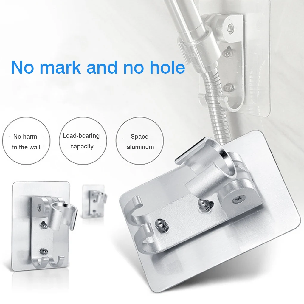 Wall Mounted Shower Head Stand Bracket Bathroom Handheld Shower Sprayer Holder Adjustable