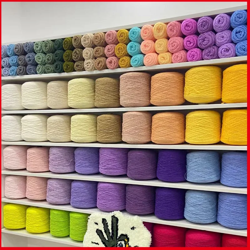 Tufted yarn professional yarn for tufting gun 8 strands cotton for 400g Diy customized rug making weaving knitting