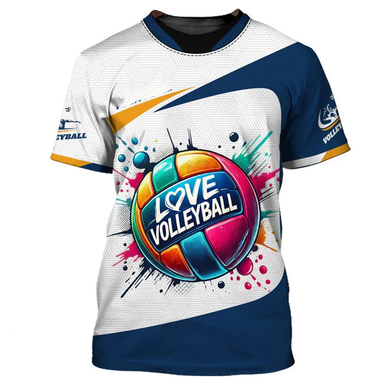 Volleyball Sports T-shirt For Men Women Daily Casual Fashion Short