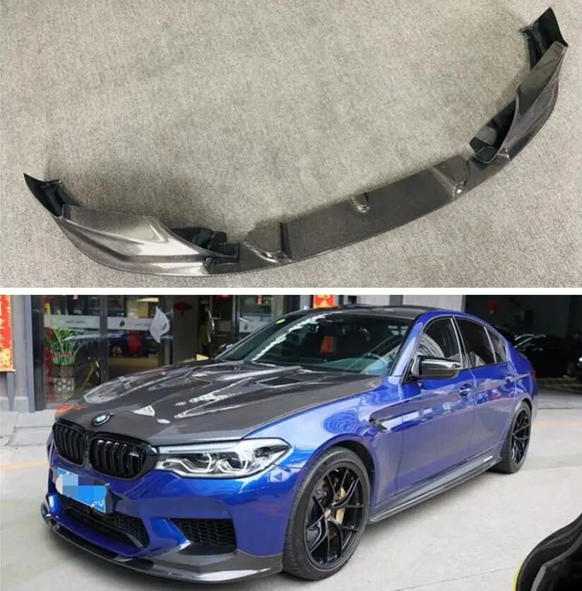 

REAL CARBON FIBER Front Bumper Lip Splitters Cup Flaps Cover For BMW M5 F90 2017 2018 2019 3D STYLE