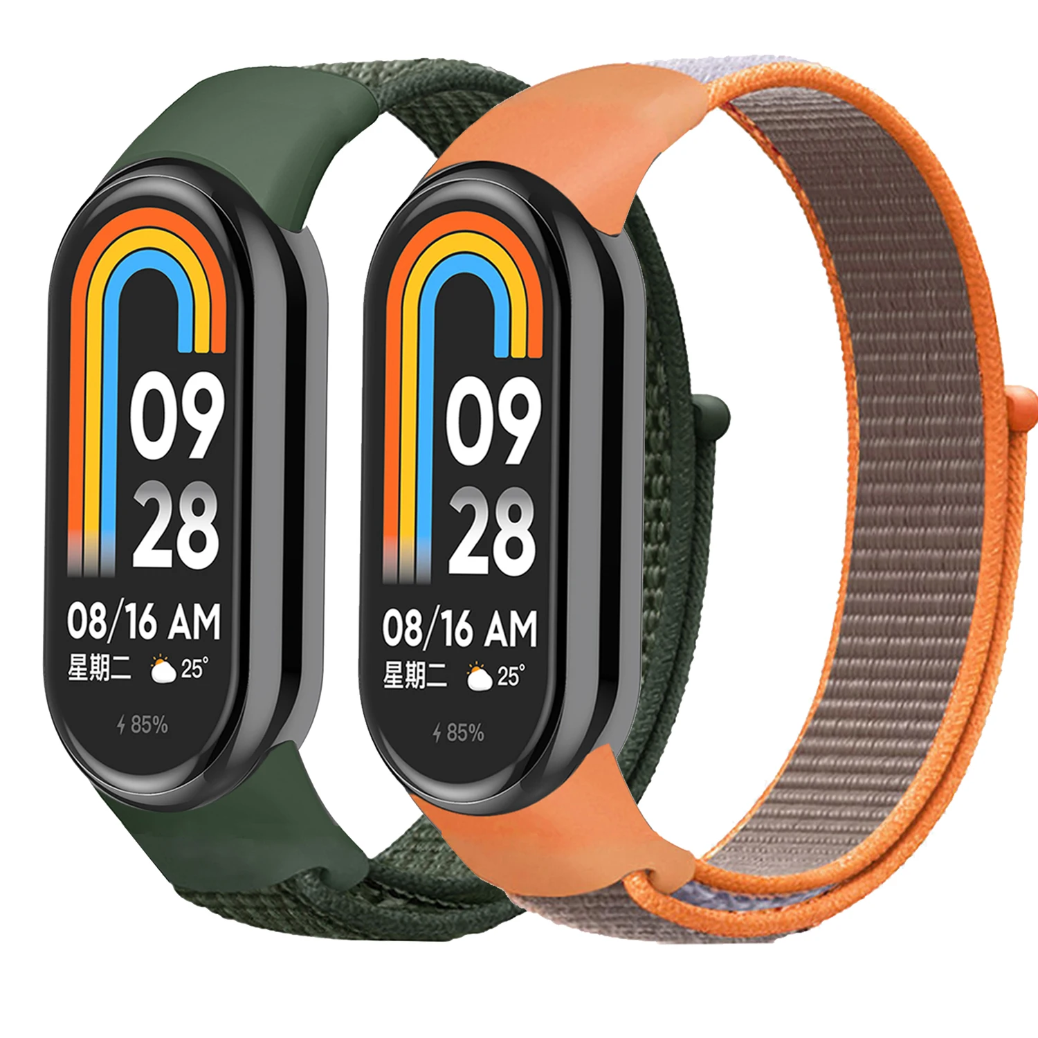 Nylon Lusband Voor Xiaomi Mi Band 8 7 6 5 4 3 Armband Smartwatch Polsband Vervangende Sport Pulsera Horlogeband Miband 8 Nfc