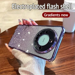 Luxury Gradient Glitter Silicone Plating Case Cover for Magic 6 Pro (Purple)