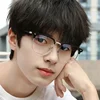 Metal Round Face Near Sight Glasses Male Anti-blue Light Myopia Eyeglasses Half Frame Optical Business Short Sight Eyewear 2