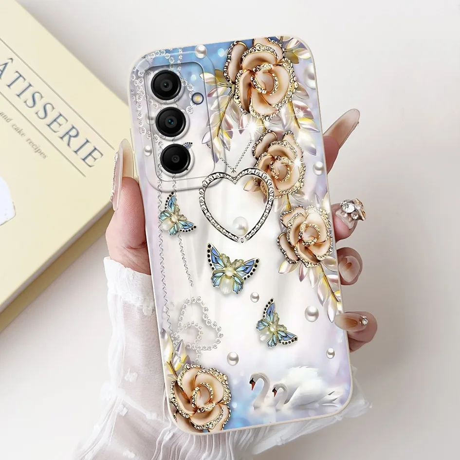 Silicone Flower Bowknot Soft TPU Case for Samsung Galaxy A16 5G