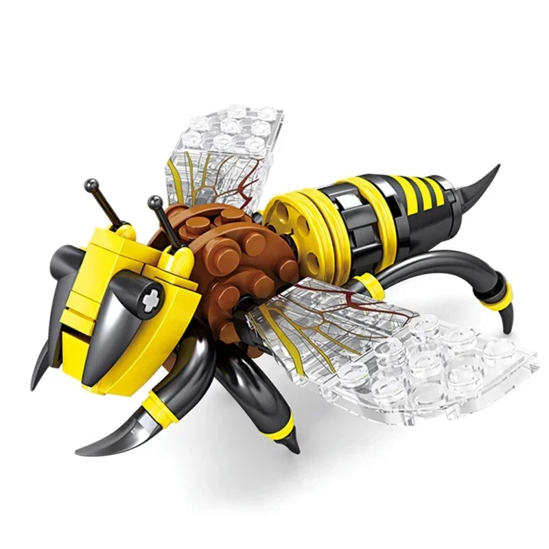 Creative Building Blocks Insect Model Bee Dragonfly Ant Mantis Children's Assembled Toys Interesting Animal Ornaments Gifts