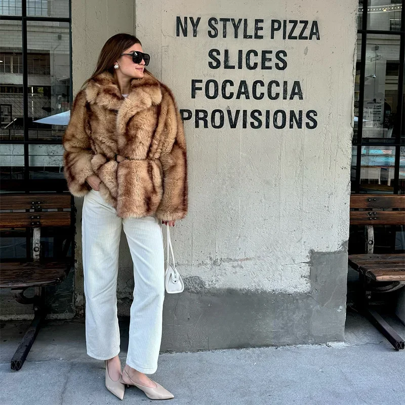 Oversized Fluffy Faux Fur Coats For Women Winter Autumn Loose Lapel Cardigan Jacket Fashion High Street Warm Outwear New