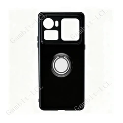 Premium Back Ring Holder Bracket Phone Case with TPU Soft Cover for Cubot X100 (Ring Case Black)