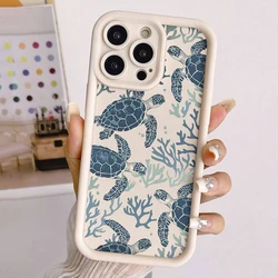 Vibrant Sea Turtle Art Phone Case Cover - S21 FE (Ivory white DSF258)
