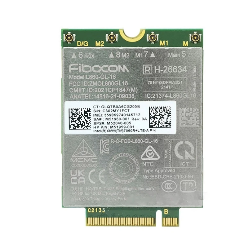 L860-GL-16 LTE CAT16 Module for 4G Module L860-GL M52040-005 4G-Modem NGFF-m2 For Elitebook X360 830 840 850 x2G4