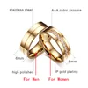 Vnox – bagues de mariage tendance pour femmes/hommes, cadeau d'amour, couleur or, acier inoxydable, promesse CZ, bijoux de Couple, vente en gros