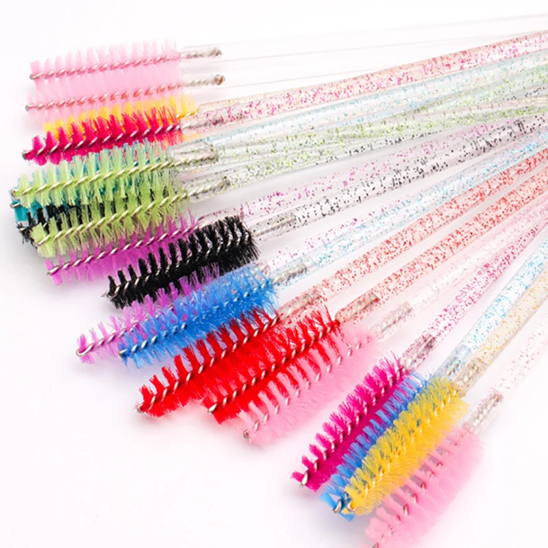50 Stück Einweg-Wimpernspiralen – Rosa, 10 Cm, Für Mascara, Wimperntönung & Augenbrauen