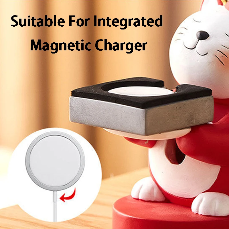 Support Apple Watch Charger Base Cute Cartoon Cat Watch Display Organizer Holder Creative Portable Smart Watches Charging Stand