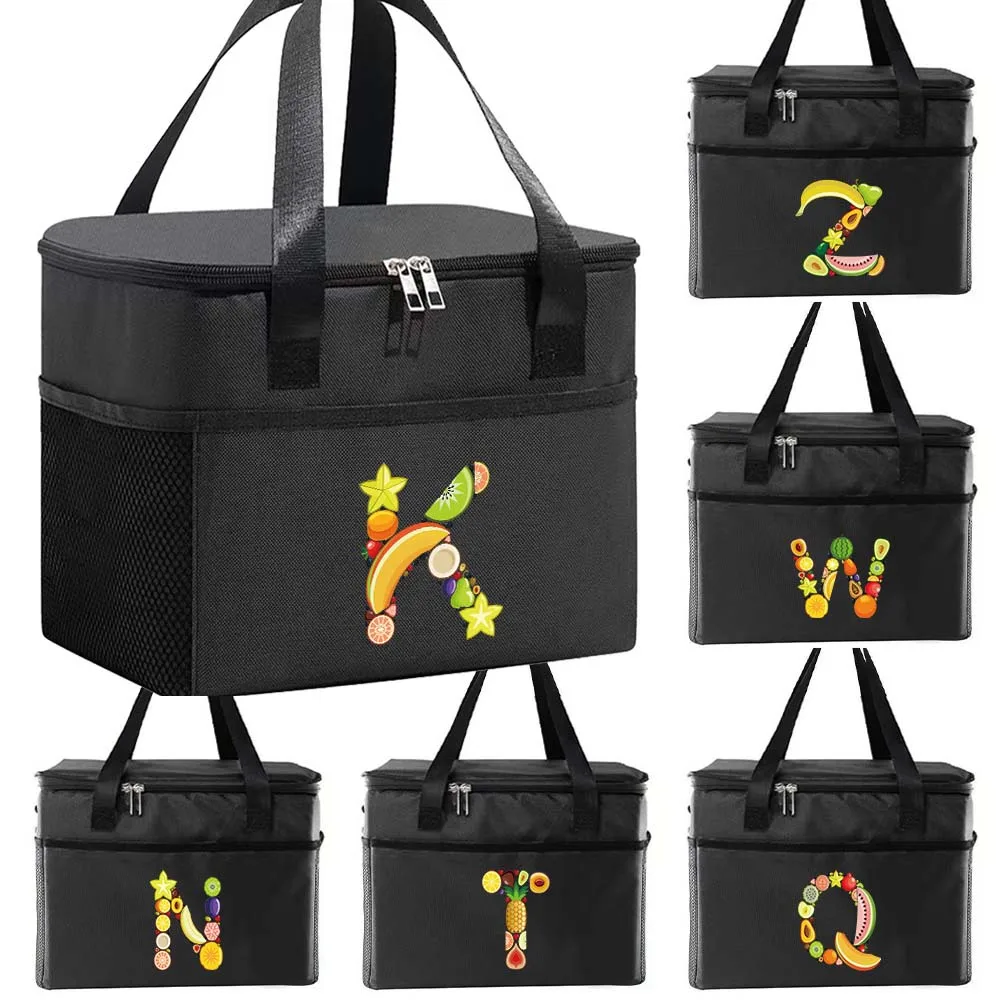 

Thermal Bag Portable Lunch Bags Insulated Cooler Bag Food Bento Bags Printing Fruit Series Travel Picnic Storage Ice Bags