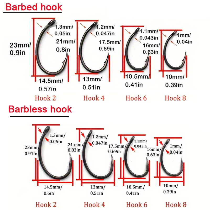 6pcs Carp Fishing Accessories Barbless Hook Hair Rig Fishing Hook Ready Made Tied Rigging With Fishing Line Boilie Hook Tackle 6