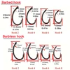 6pcs Carp Fishing Accessories Barbless Hook Hair Rig Fishing Hook Ready Made Tied Rigging With Fishing Line Boilie Hook Tackle 6