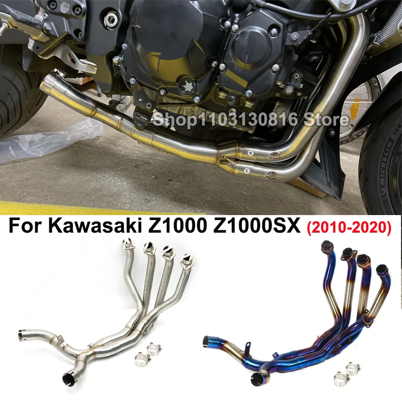 

Slip On For KAWASAKI Z1000 Z1000SX 2010 - 2020 Motorcycle Exhaust Escape Modified Front Middle Link Pipe Connecting 51MM Muffler