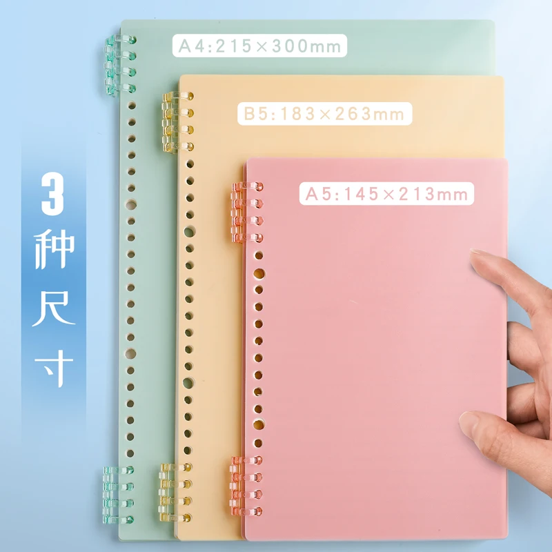 Folhas a4 a5 b5 20 Buraco Pasta Transparente pp Solto-folha Capa Índice Divisor Separador Notebook Acessório Artigos de Papelaria Útil 6 - Imagem 2