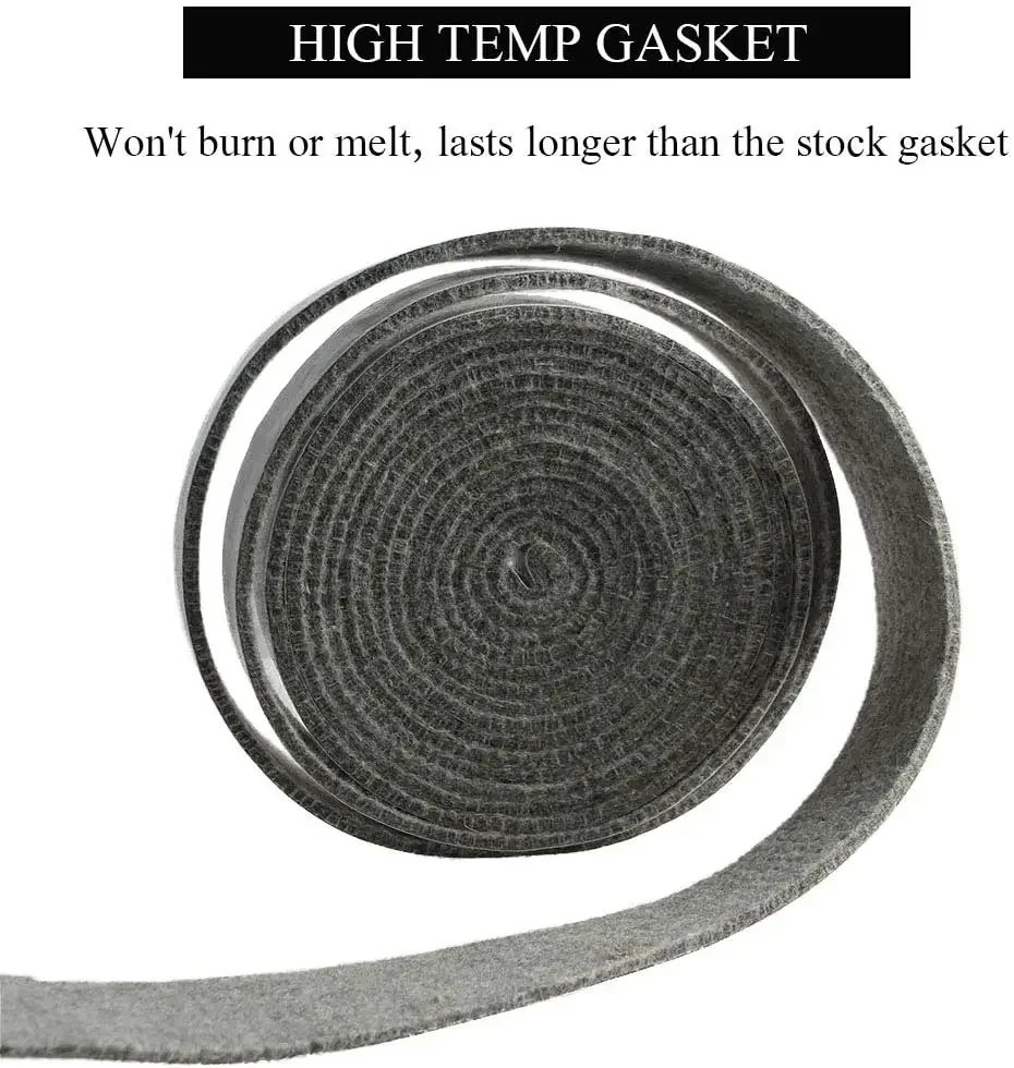 Smoker Accessories Smoker Accessory Grill Gasket Replacement Fit Heat-resisting for Kamado BBQ Smoker Gasket Accessories Flameproof Sealing Tape