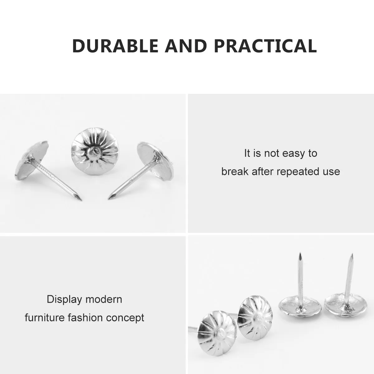 500Pcs 소박한 철제 소파 못 11x17mm 가구 장 원형 스터드 침대 의자 소파 장 코르크 보드 종이
