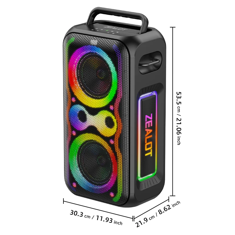 スピーカー・ウーファー ZEALOT Powerful Bass Party Speaker Wireless outdoor speaker with subwoofer, mobile power bank