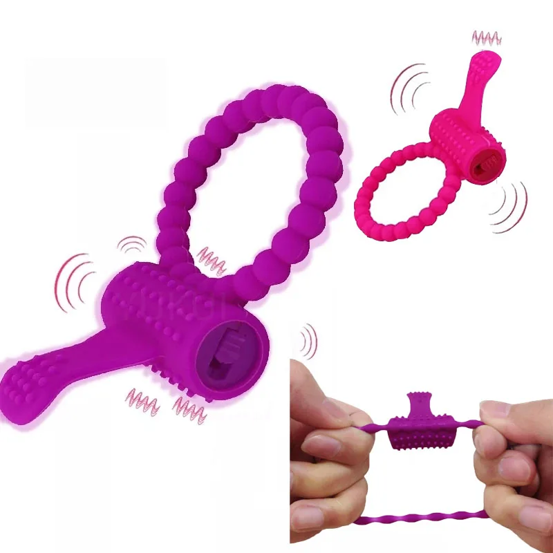 Cock Ring Vibrator Vibrierende Ringe Klitoris Stimulator Penis Erigierte Erektion Verbessern Sex Fähigkeit Produkt Erwachsene Sex Spielzeug für Männer 1