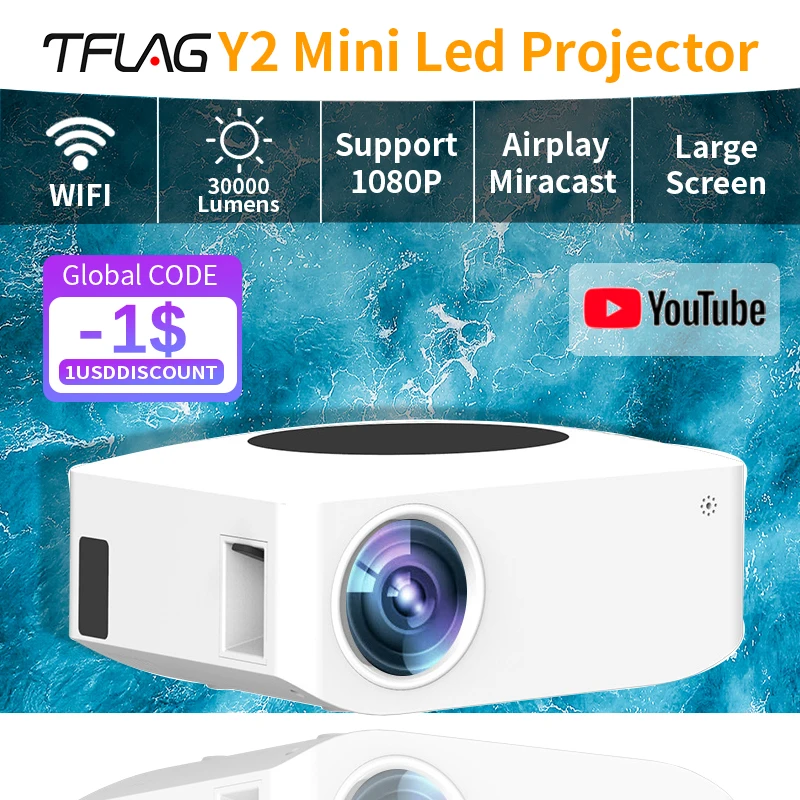 Video Projecteur T5 HD WiFi - 100 lumens, miracast