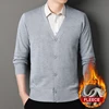 Men's Smart Casual Cardigan V-neck Sweater Men's Autumn Winter Clothes Button Knit Cardigans Mens Knitting Sweaters Outwear 5