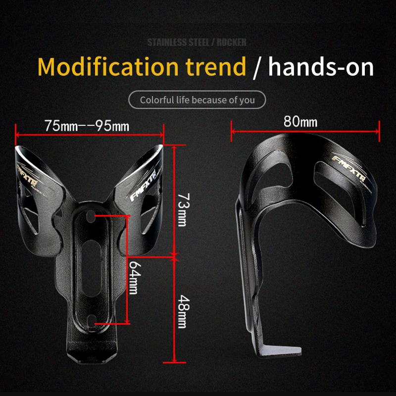 Universal Bike Bottle Cage Aluminum Alloy Water Cup Holder Folding Bicycle Kettle Bracket Cycling Accessory Gold