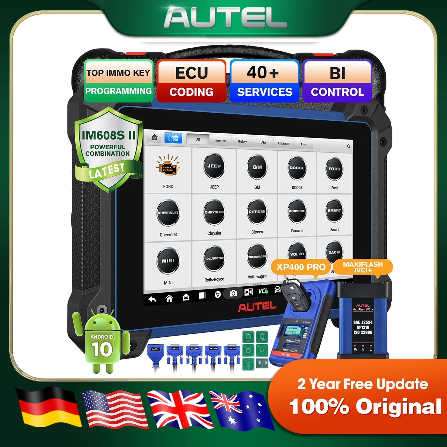 Newest Autel MaxiIM IM608 II IM608S II Car Key Programing Tool IMMO Key Programmer Diagnostic Scanner PK IM608PRO IM508 KM100