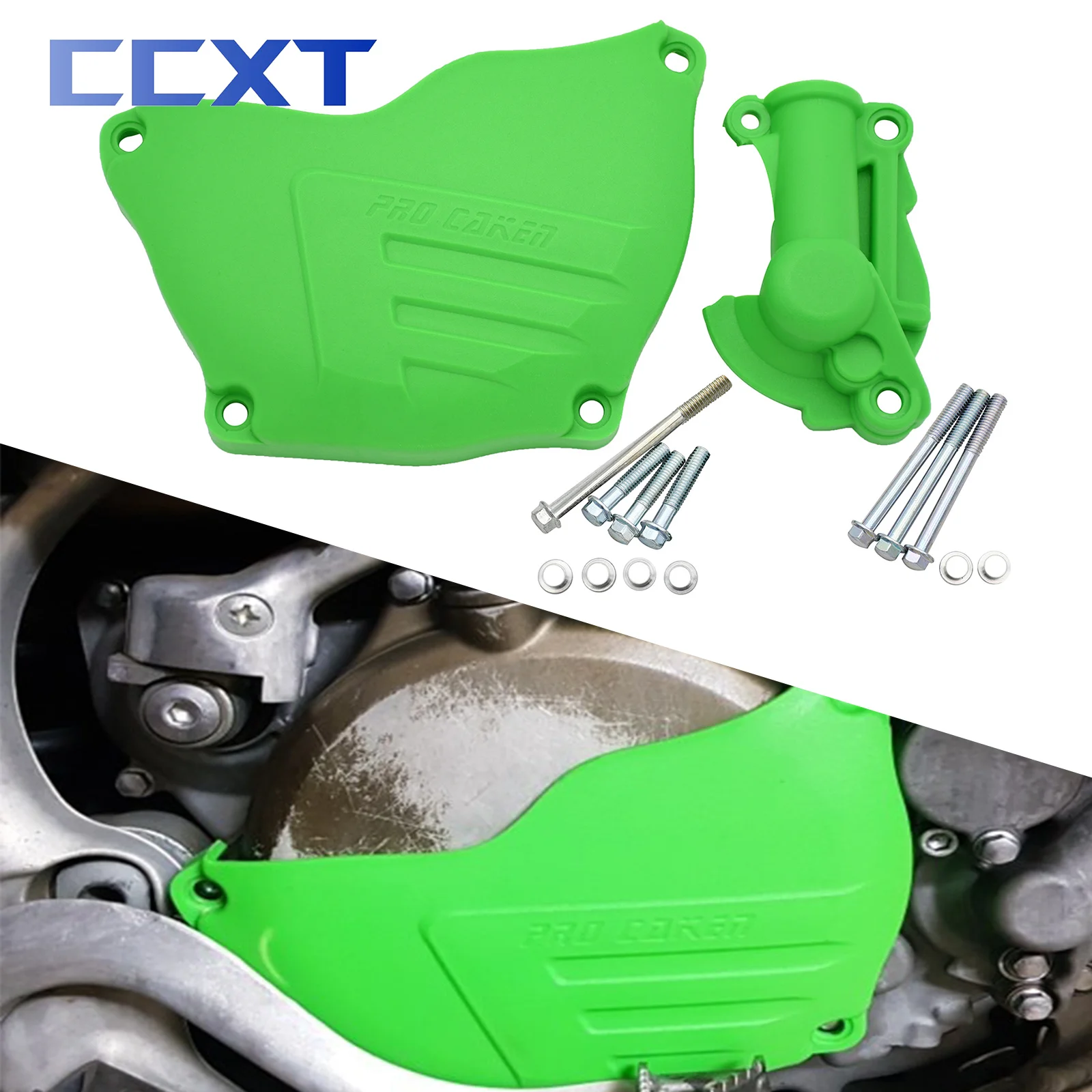 MotorcycleClutchGuardWaterPumpProtectorCoverForKawasakiKX250FKX250F200420162017