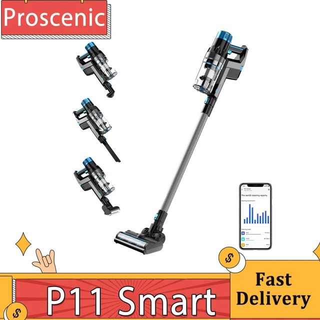 Proscenic P11 Smart Cordless Vacuum Cleaner, 30000Pa Suction