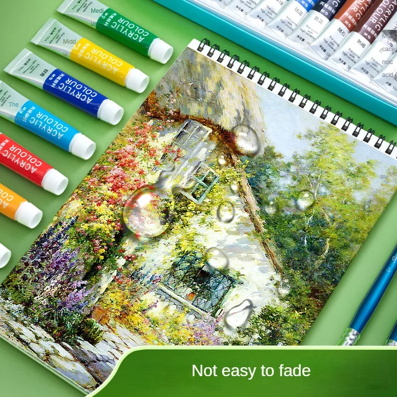 M&G 12/24 Colors Acrylic Waterproof Paint Set Hand Drawn Portable Aluminum Tube Wall Painting Fluid for Student DIY  5/12ml 3