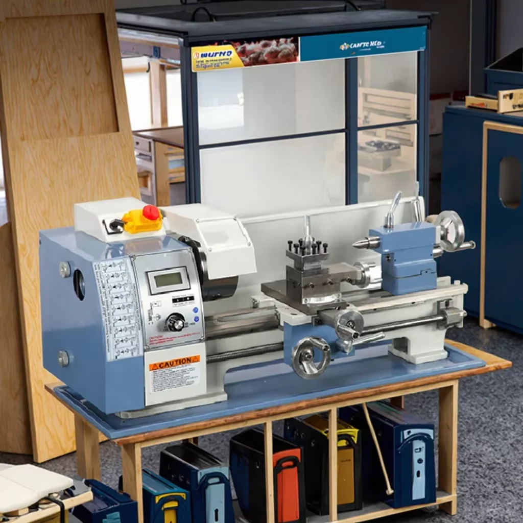 8x16 مخرطة معدنية صغيرة سرعة رقمية 900 واط فرش السيارات المغزل الكبير تتحمل 38 مللي متر مخرطة يدوية آلة Tornos Para Metal