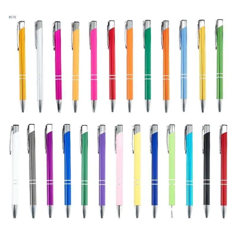 

10x/Set 1.0mm Retractable Ballpoint Pen Journaling Pen Smooth Writing Pen Metal Pen Stationery Supplies for Writing Dropship