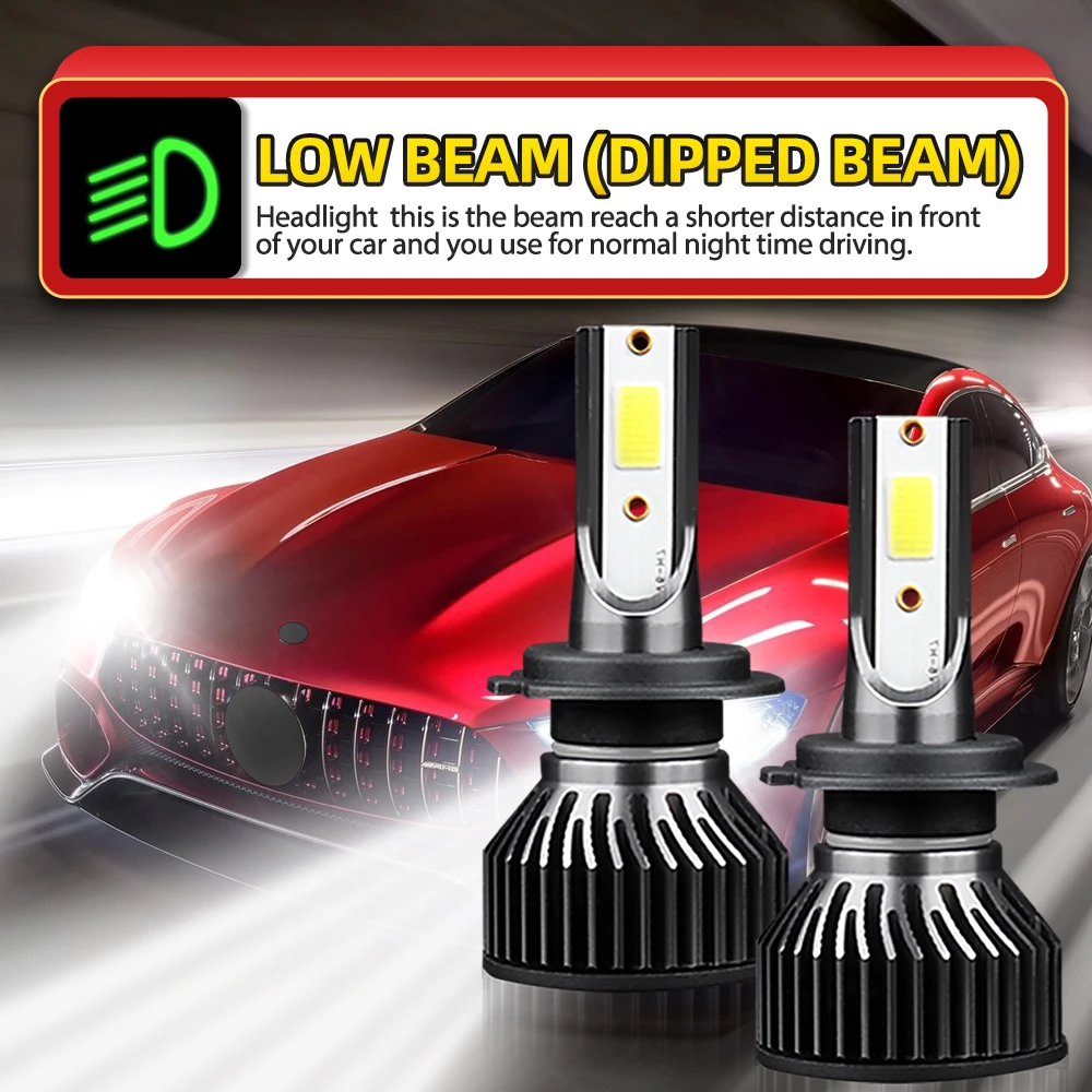 LED 360W 고출력 램프 헤드라이트, H7 6000K 자동 조명, 냉각 선풍기 포함, KIA SPORTAGE 2011 2012 2013 2014 2015, 2 개, 4 개