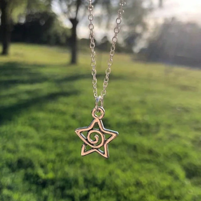 Collier pendentif étoile tourbillon en argent Y2K, adapté aux cadeaux de bijoux esthétiques pour femmes 1