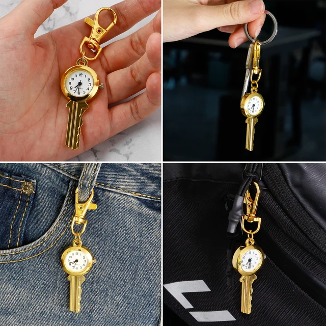 Montre porte-clés personnalisée pour enfants, design de vélo vintage  créatif, accessoire JOClock, montre de poche