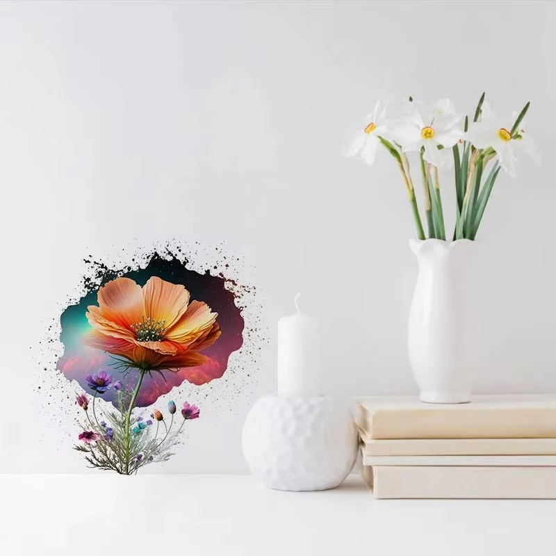 Gorgeous Bouquet Wall Sticker Bathroom Toilet Decor Living Room Cabinet Refrigerator Home Decoration Decals E85
