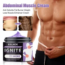 

1pcs Fitness Powerful Abdominal Muscle Cream Strong Muscle Strong Anti Cellulite Burn Fat Products Weight Loss Cream Men Women