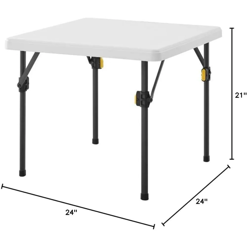 24inch Kids Square Folding Table, Light Weight, High Density Polyethylene，No Assembly, Toddler 3