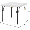 24inch Kids Square Folding Table, Light Weight, High Density Polyethylene，No Assembly, Toddler 3