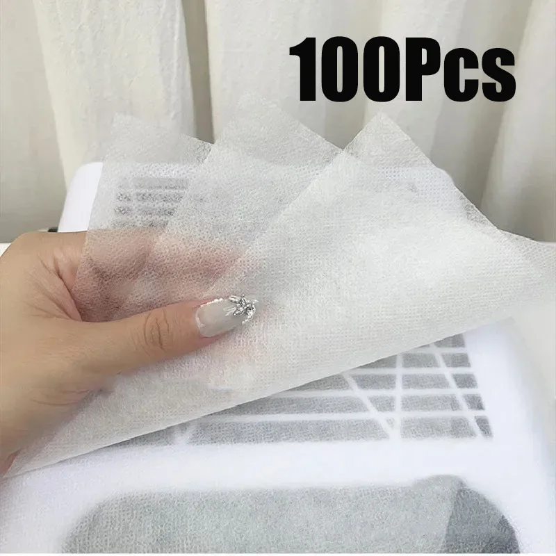 100Pcs Nail Vacuum Filter Paper Filter Pink/White/Blue Collector Replace Nail Vacuuming Cleaner Filter Ultra-thin Fabric Cotton