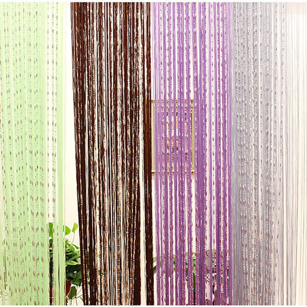장 이슬 드롭 체인 비드 커튼, 스트링 문짝 커튼, 방 칸막이 창 문짝, 1m x 2m