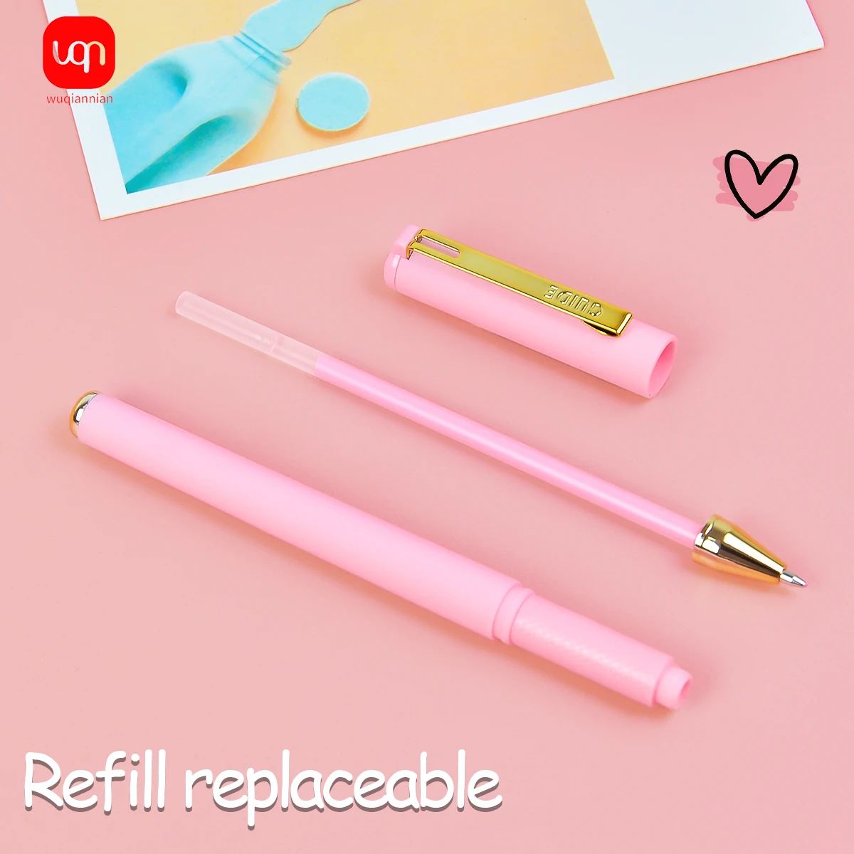 25 stuks roze balpennen bulk intrekbare lichtroze pennen zwarte