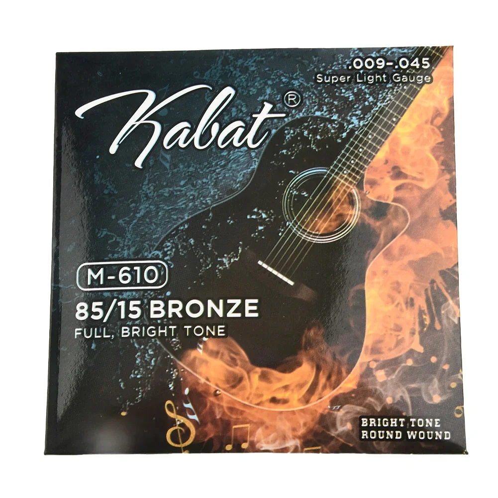 6 Teile/satz Akustische Gitarre Saiten Teile Volle Größe 09-45 10-50 11-52 12-54 13-56 Messing Gitarre Saiten Geschenk Für Anfänger Spieler – Detail 5