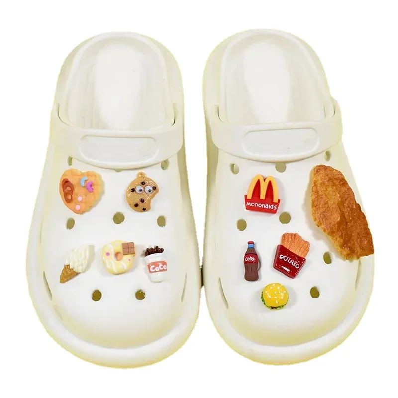 Food Chicken Wing Coke Croc Charms Designer DIY Simulation Fries Popcorn  Shoes Decaration Jibb for Croc Clogs Kids Boys Girls