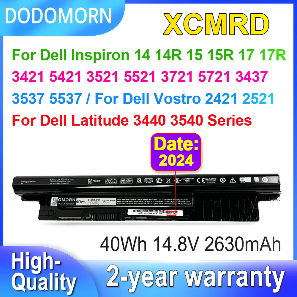 

Аккумулятор DODOMORN XCMRD для ноутбука Dell Inspiron 3421, 3437, 5421, 3521, 5521, 3537, 5537, 3721, Vostro 5721, 2421, 2521, Latitude 3440, 40Wh